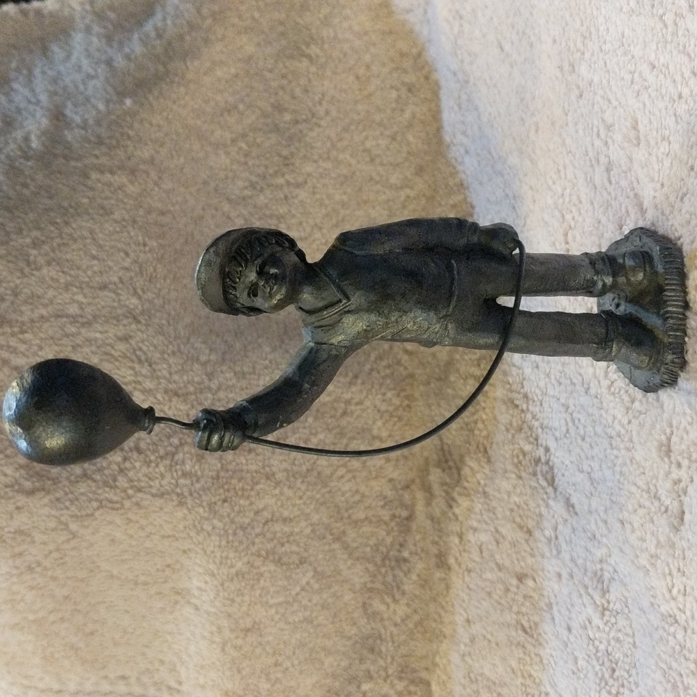 Vintage Michael Ricker 1983 Pewter Boy Holding Balloon Figurine